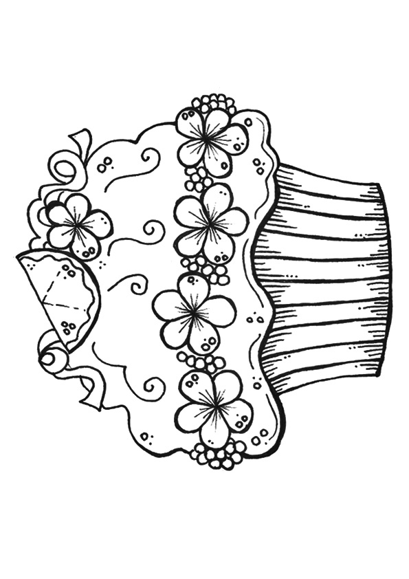 Plansa de colorat cu Prajituri 40 60